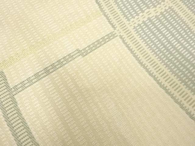  格子模様織り出し　袋帯